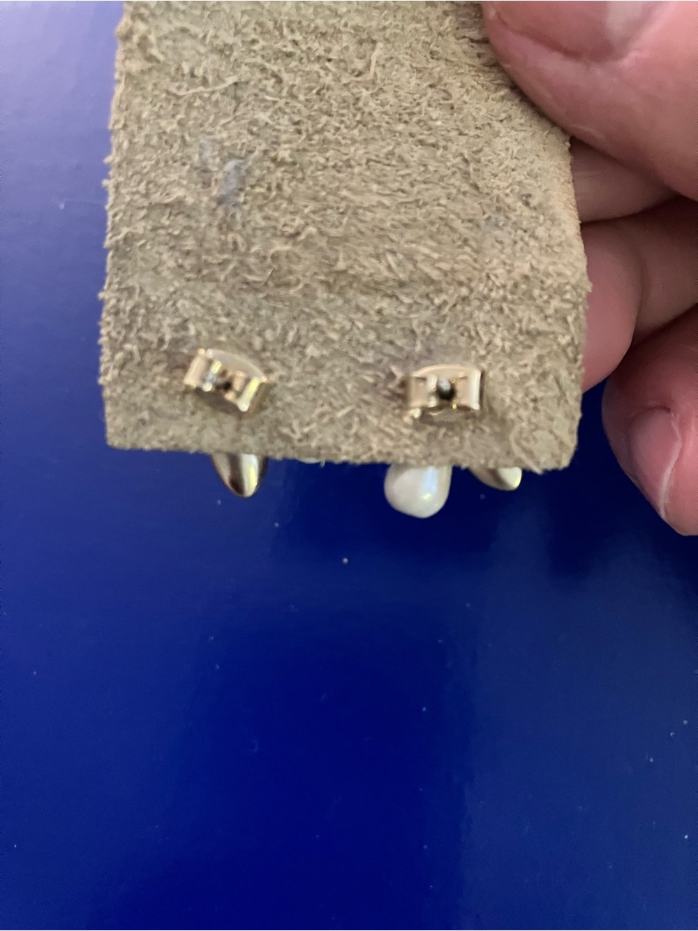 New Anthropologie cluster sparkle multicolor pearl stud stone earrings - Picture 4 of 4